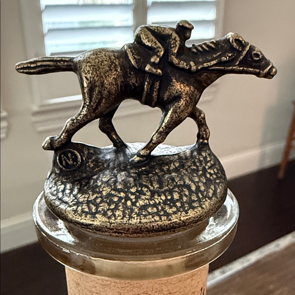 Single Barrel Bourbon Whiskey Bottle with Horse Stopper - Letter N: - Picture 3 of 5